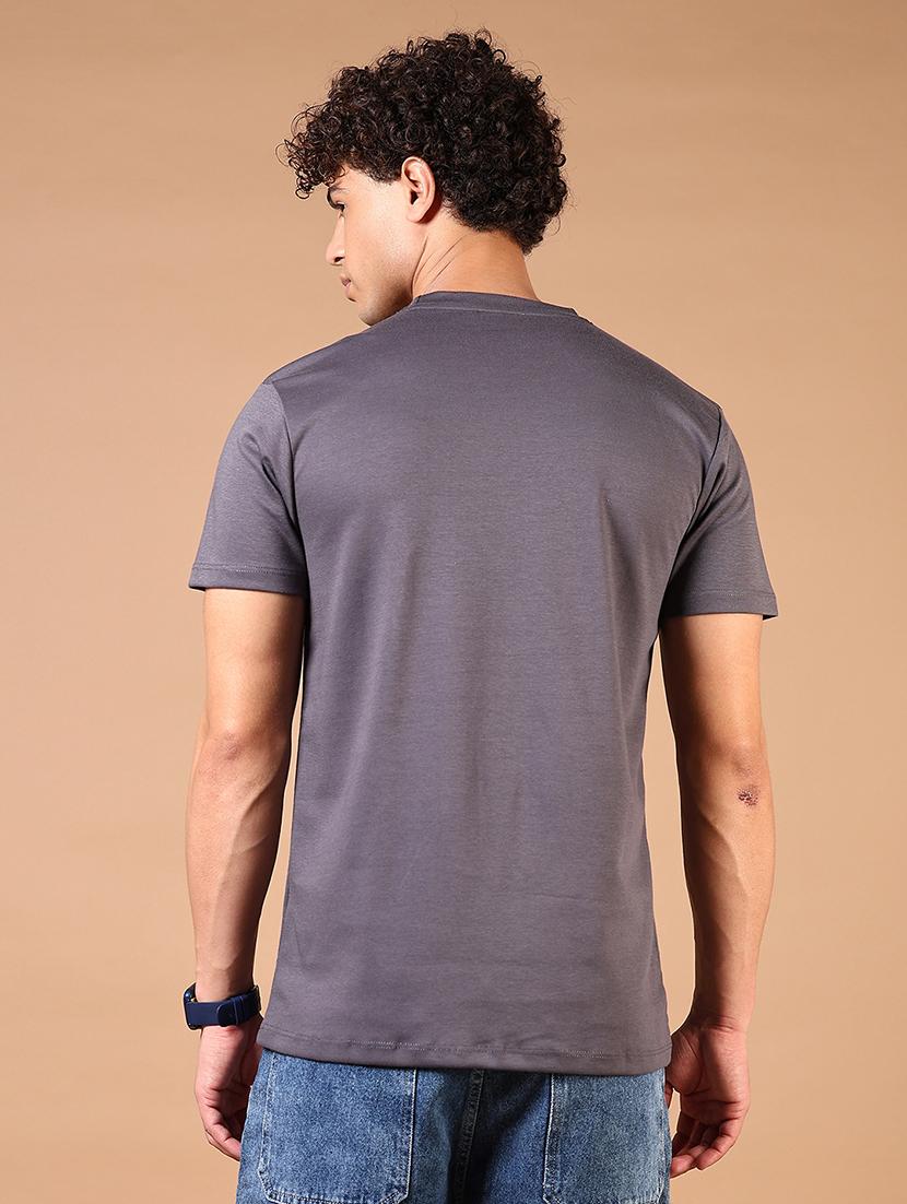 men chest print round neck regular fit t-shirt - 21609229 - Standard Image - 2