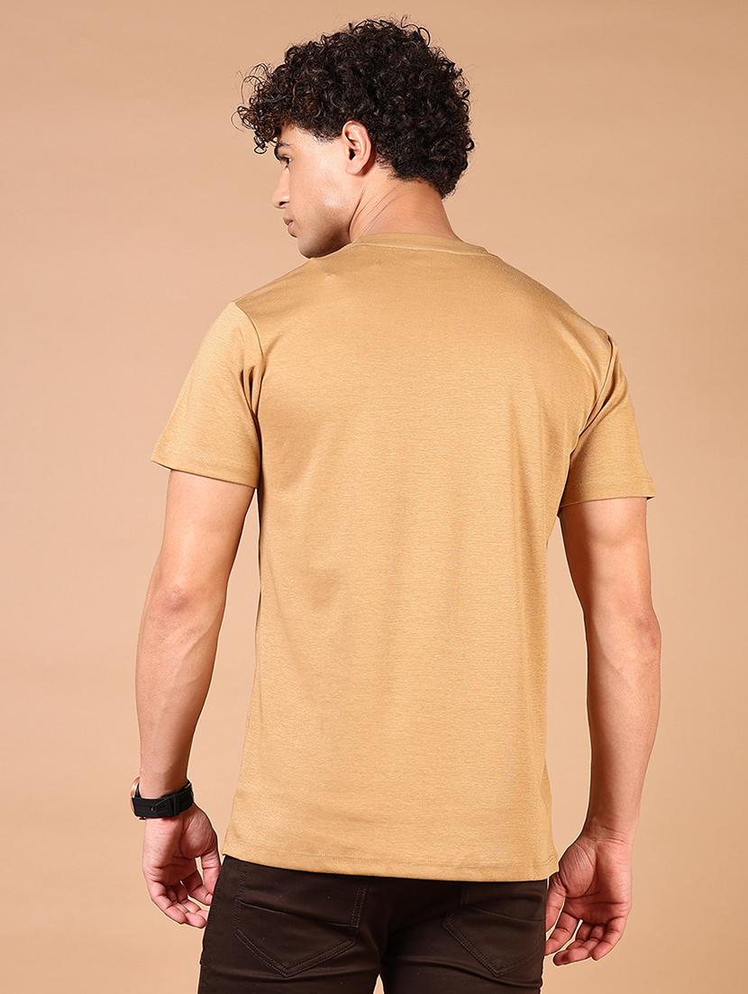 men chest print round neck regular fit t-shirt - 21609231 - Standard Image - 2