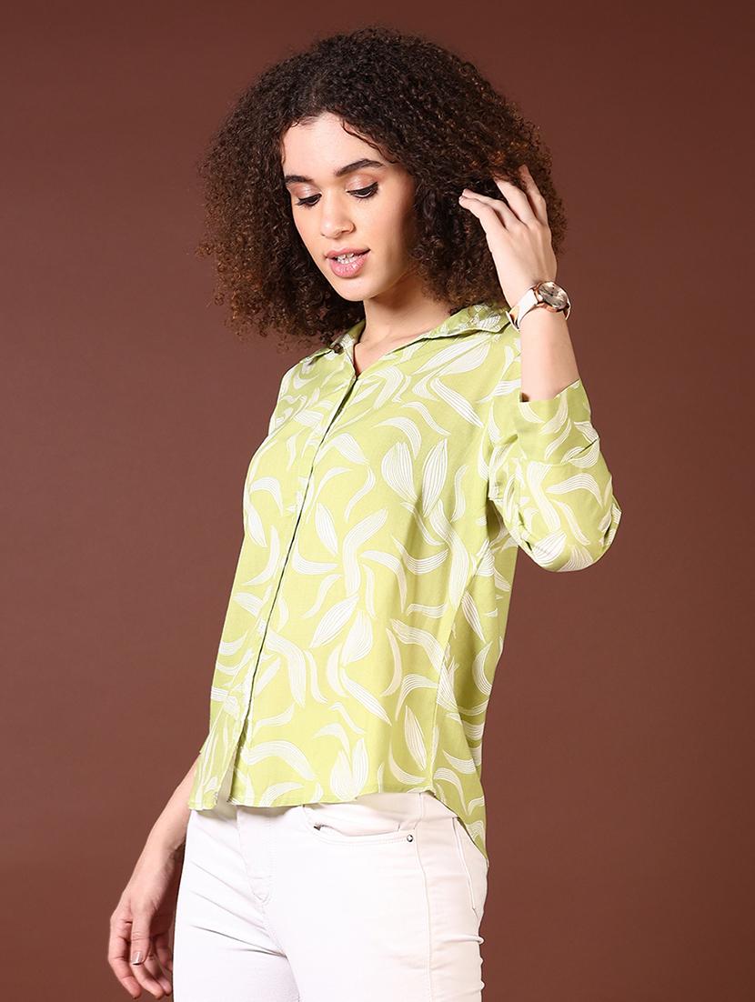 women printed collared regular shirt - 21609322 - Standard Image - 2