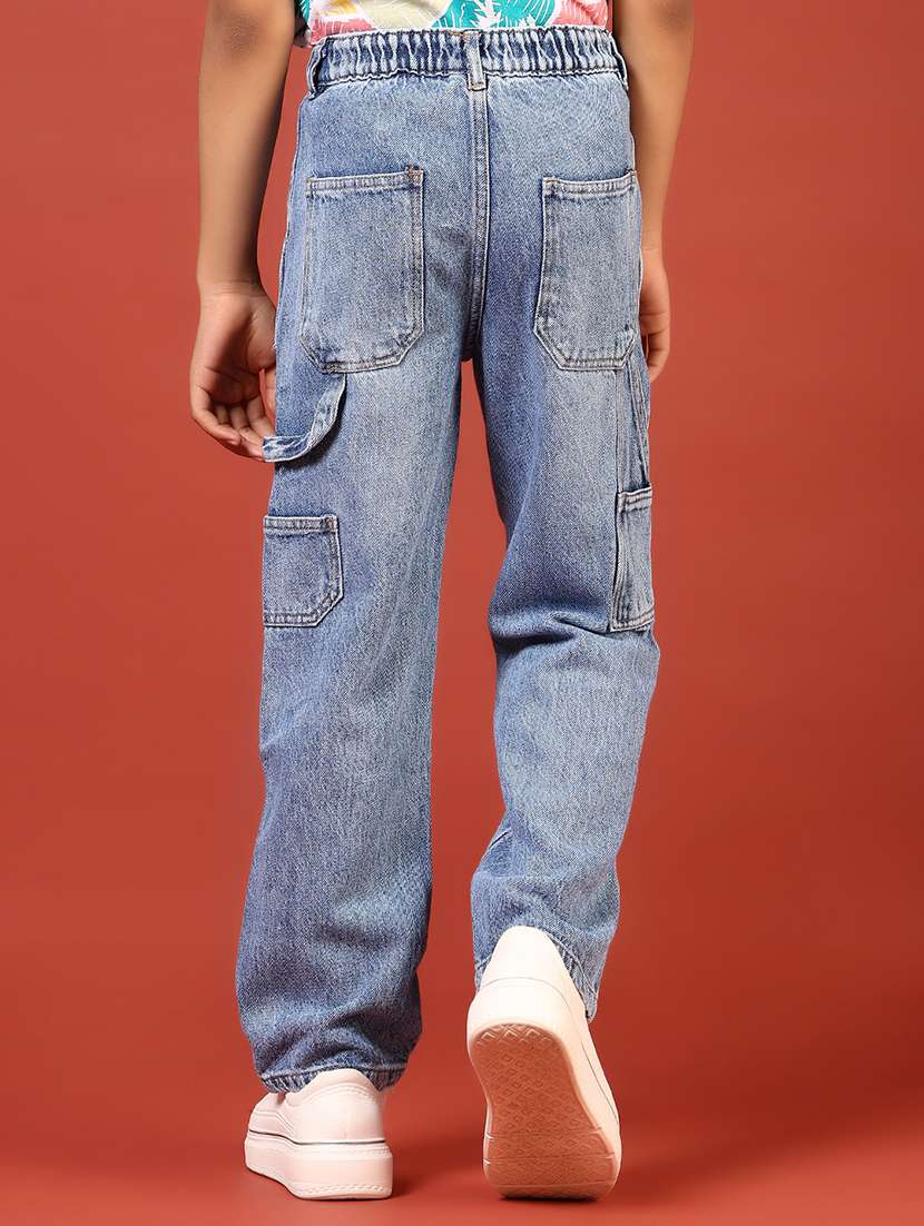 boys solid mid rise relaxed fit jean - 21609447 -  Standard Image - 2