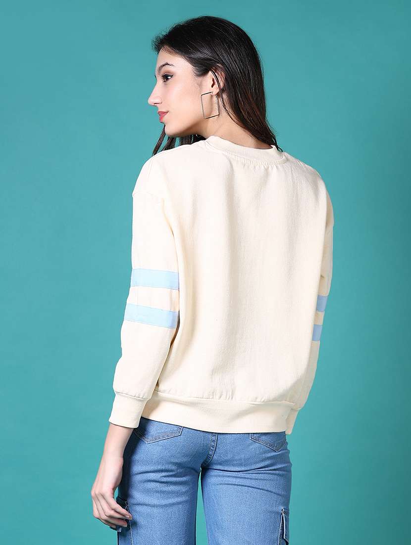 women placement print long sleeve sweatshirt - 21609534 -  Standard Image - 2