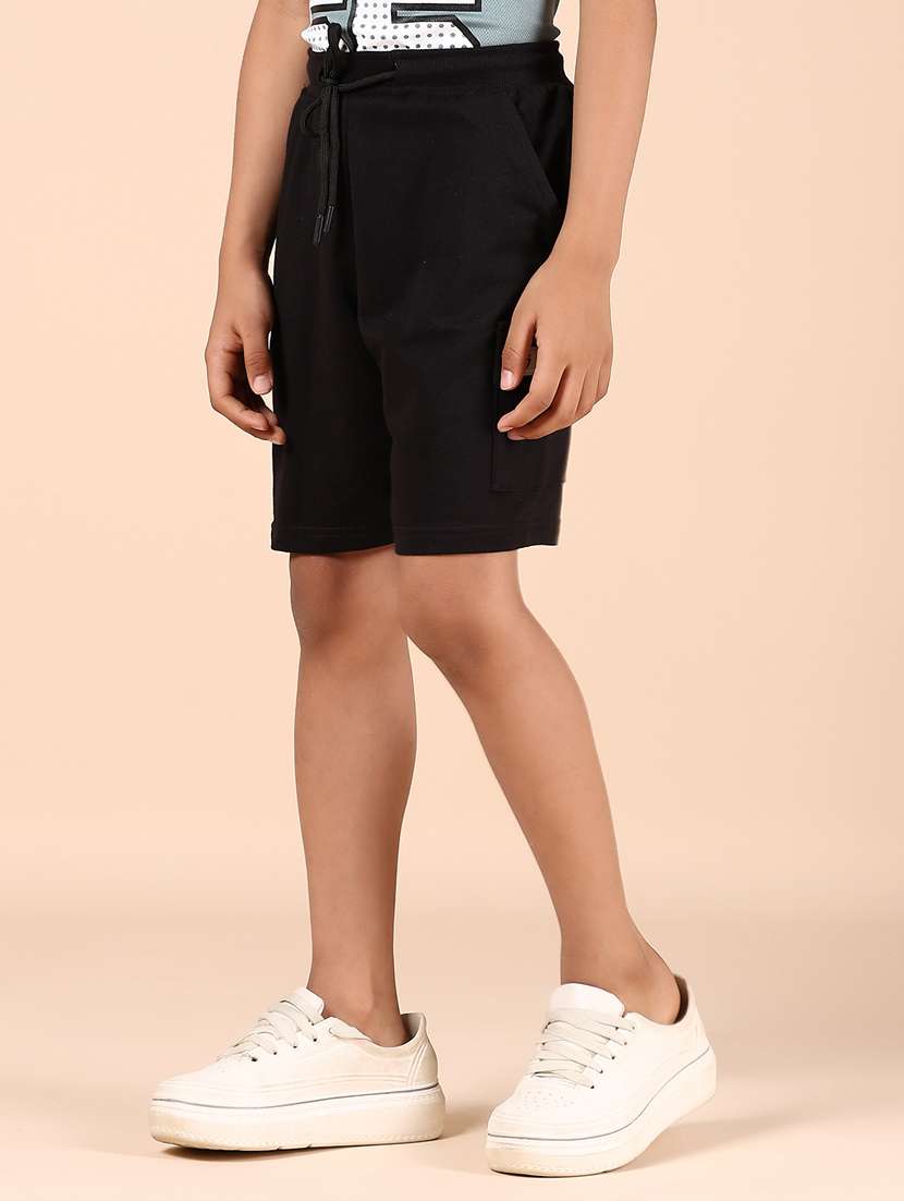 boys solid mid rise cargo shorts  - 21609596 -  Standard Image - 2