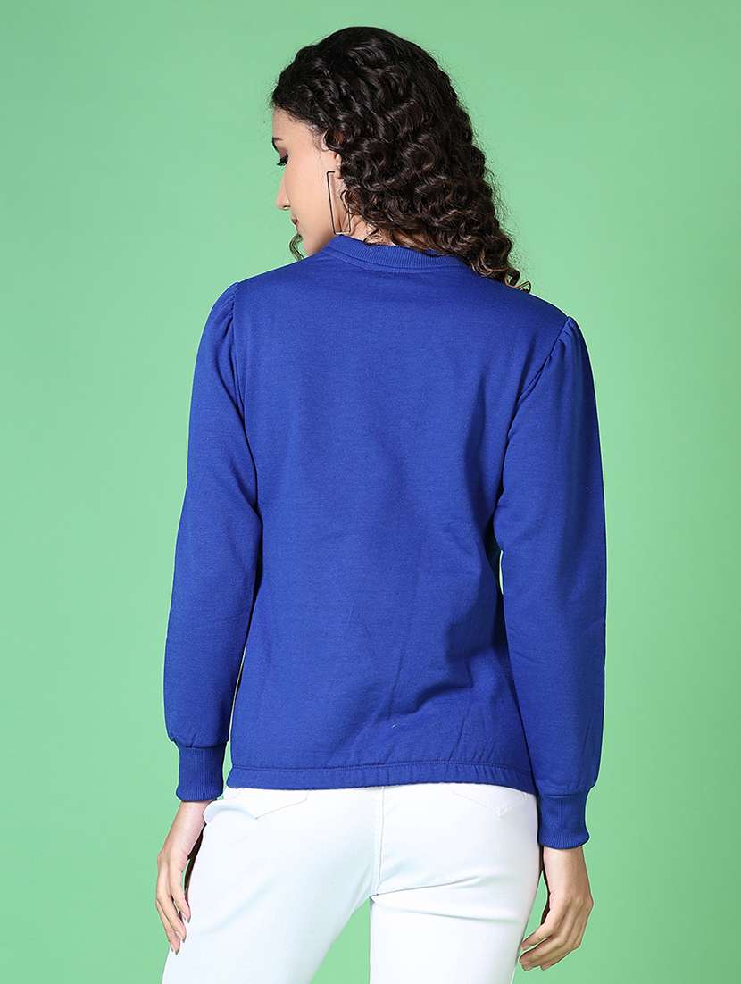 women chest print long sleeve sweatshirt - 21609628 -  Standard Image - 2