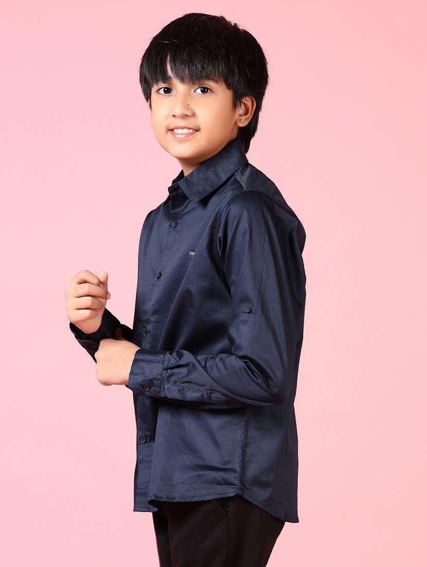 boys long sleeves solid shirt - 21609872 -  Standard Image - 2