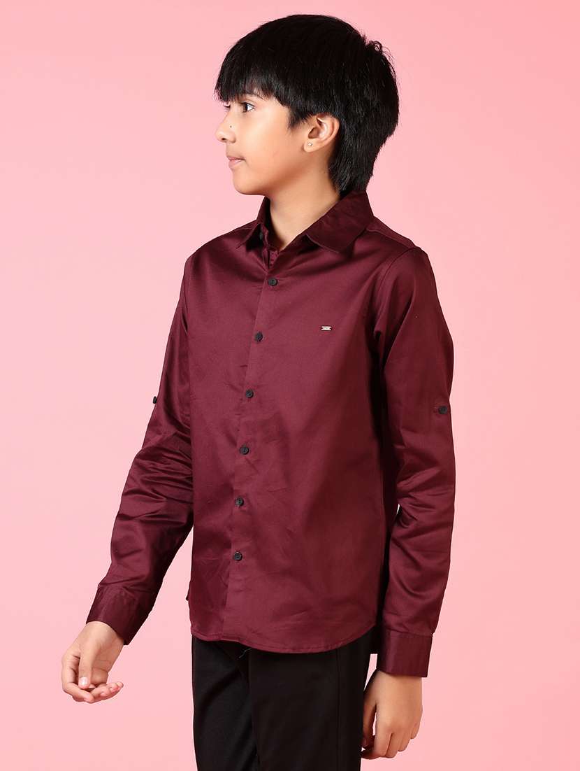 boys long sleeves solid shirt - 21609926 -  Standard Image - 2