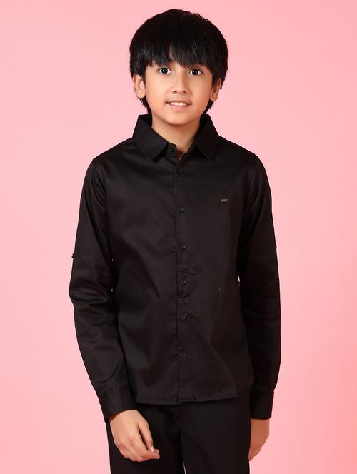 boys long sleeves solid shirt - 21609928 -  Standard Image - 0