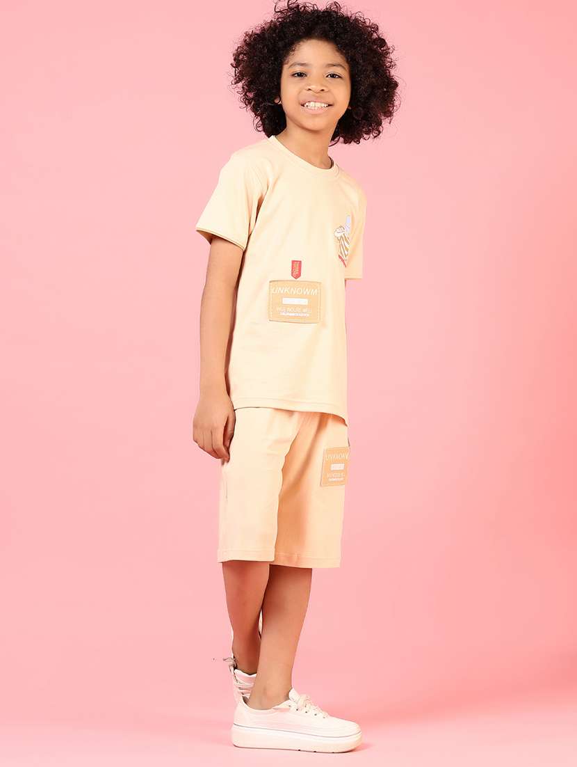 boys printed short sleeves co-ord set - 21609954 - Standard Image - 7