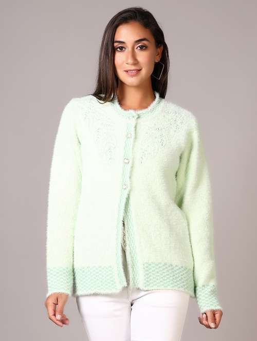 women self designed long sleeve cardigan - 21610121 -  Standard Image - 0