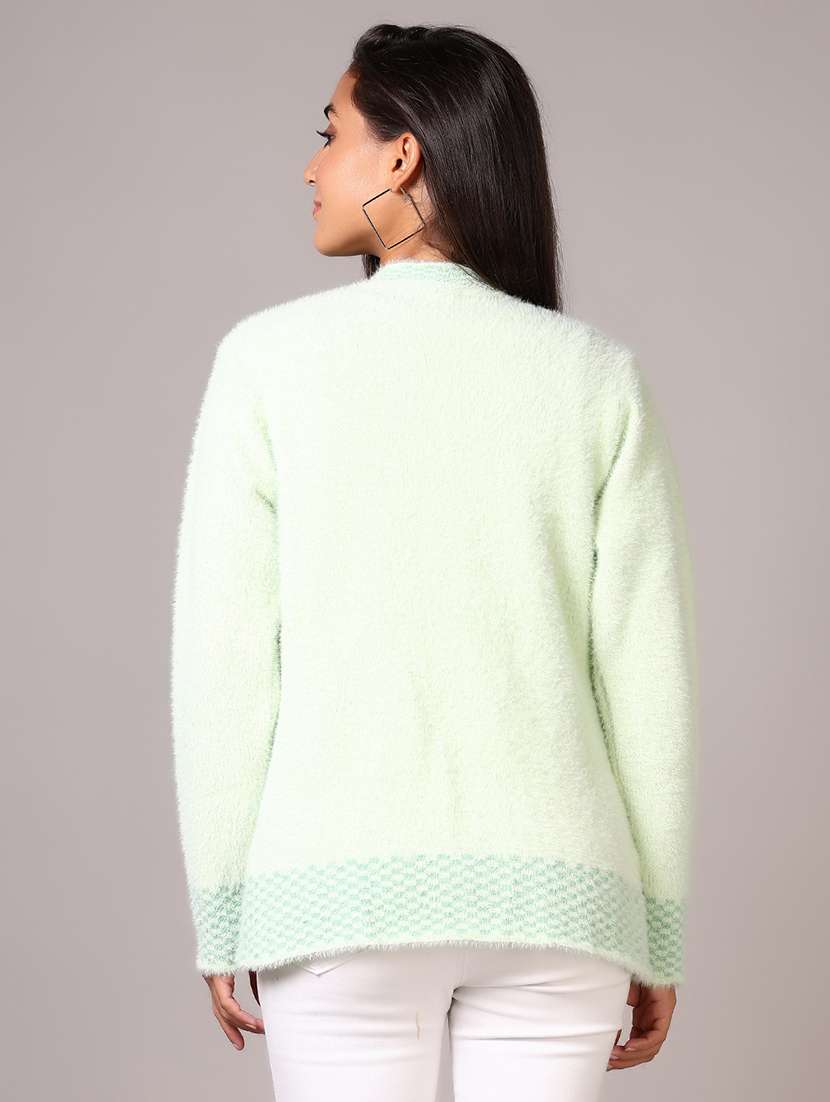 women self designed long sleeve cardigan - 21610121 - Standard Image - 2