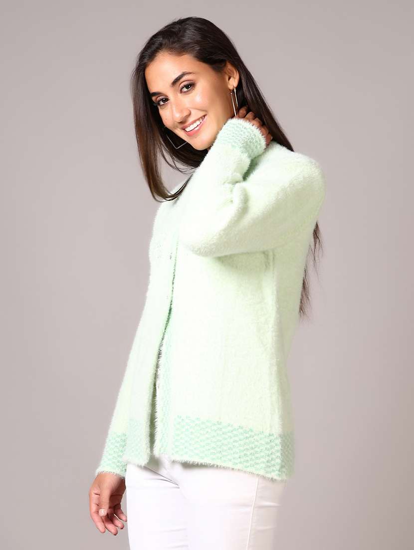 women self designed long sleeve cardigan - 21610122 -  Standard Image - 2