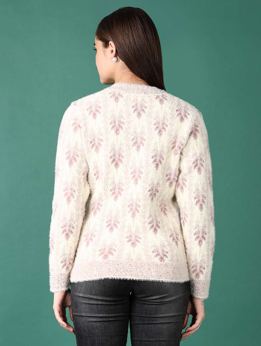 women self designed long sleeve cardigan - 21610193 - Standard Image - 2