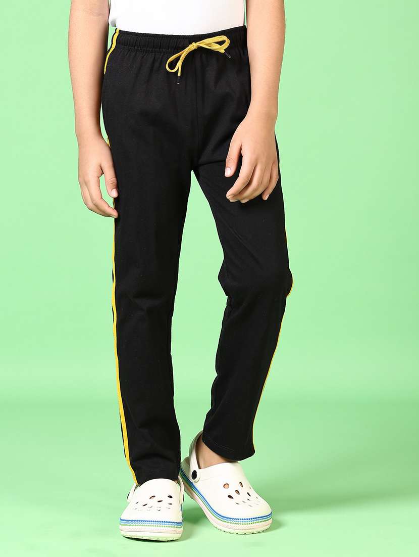 boys black solid nightwear pyjamas