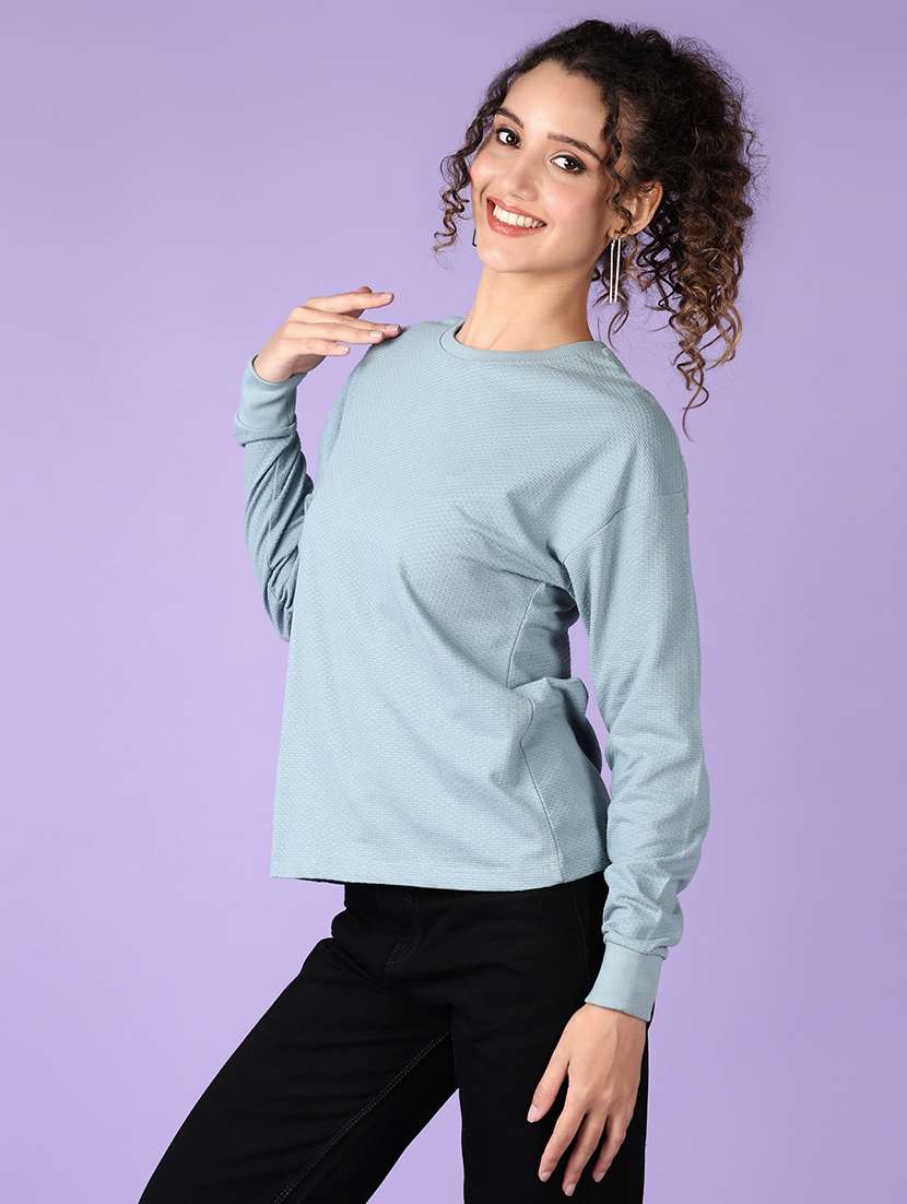 women self design long sleeve t-shirt - 21610351 - Standard Image - 2