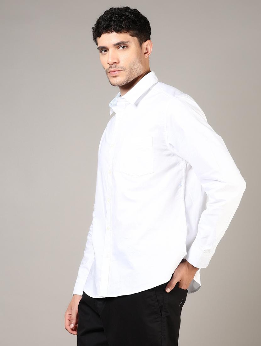 men solid long sleeve regular fit casual shirt - 21610449 - Standard Image - 2