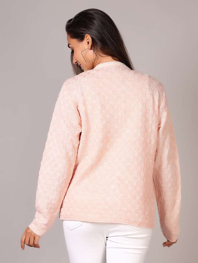 women self design long sleeve cardigan - 21610540 - Standard Image - 2
