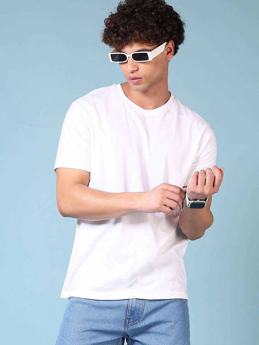 men solid short sleeve t-shirt