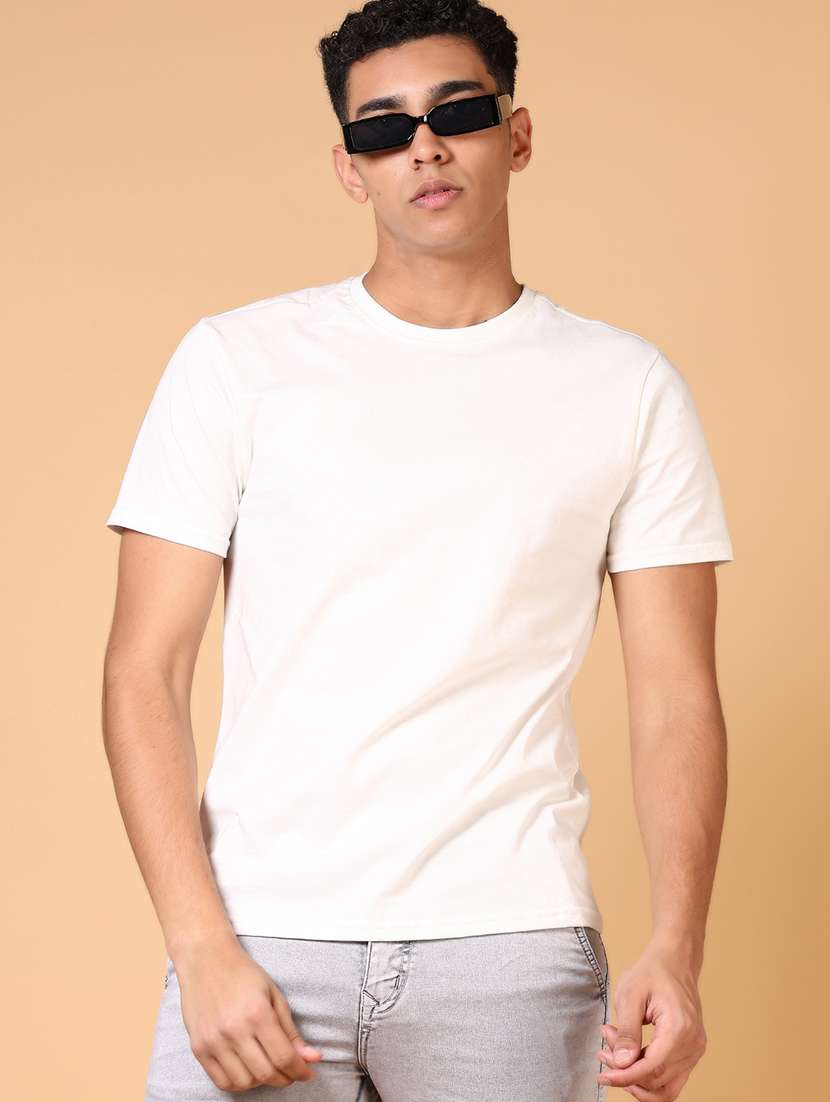 men solid short sleeve t-shirt