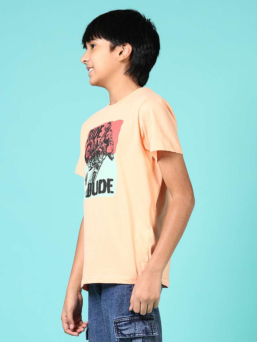 boys front print short sleeve t-shirt - 21610978 -  Standard Image - 2