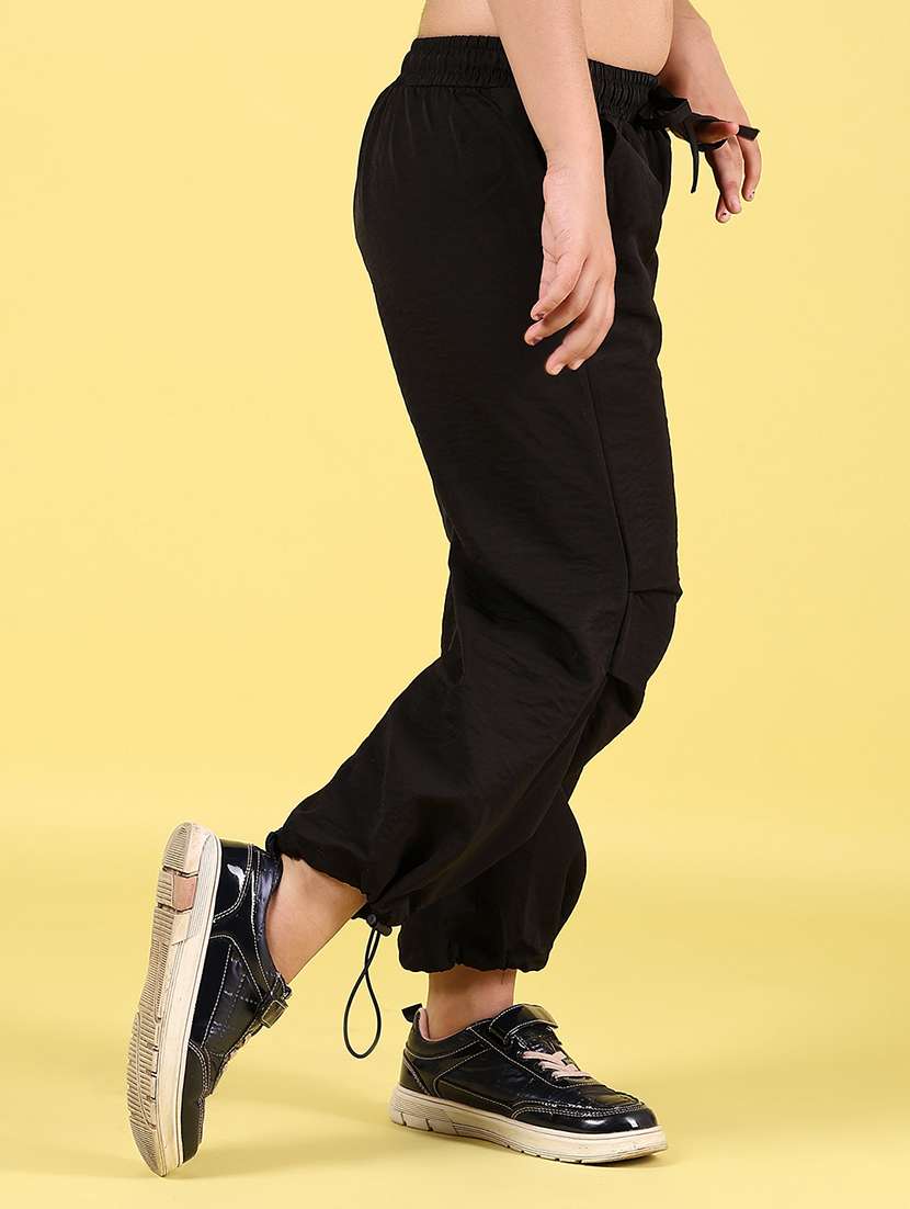 girls solid mid rise relaxed fit jogger - 21611327 -  Standard Image - 2