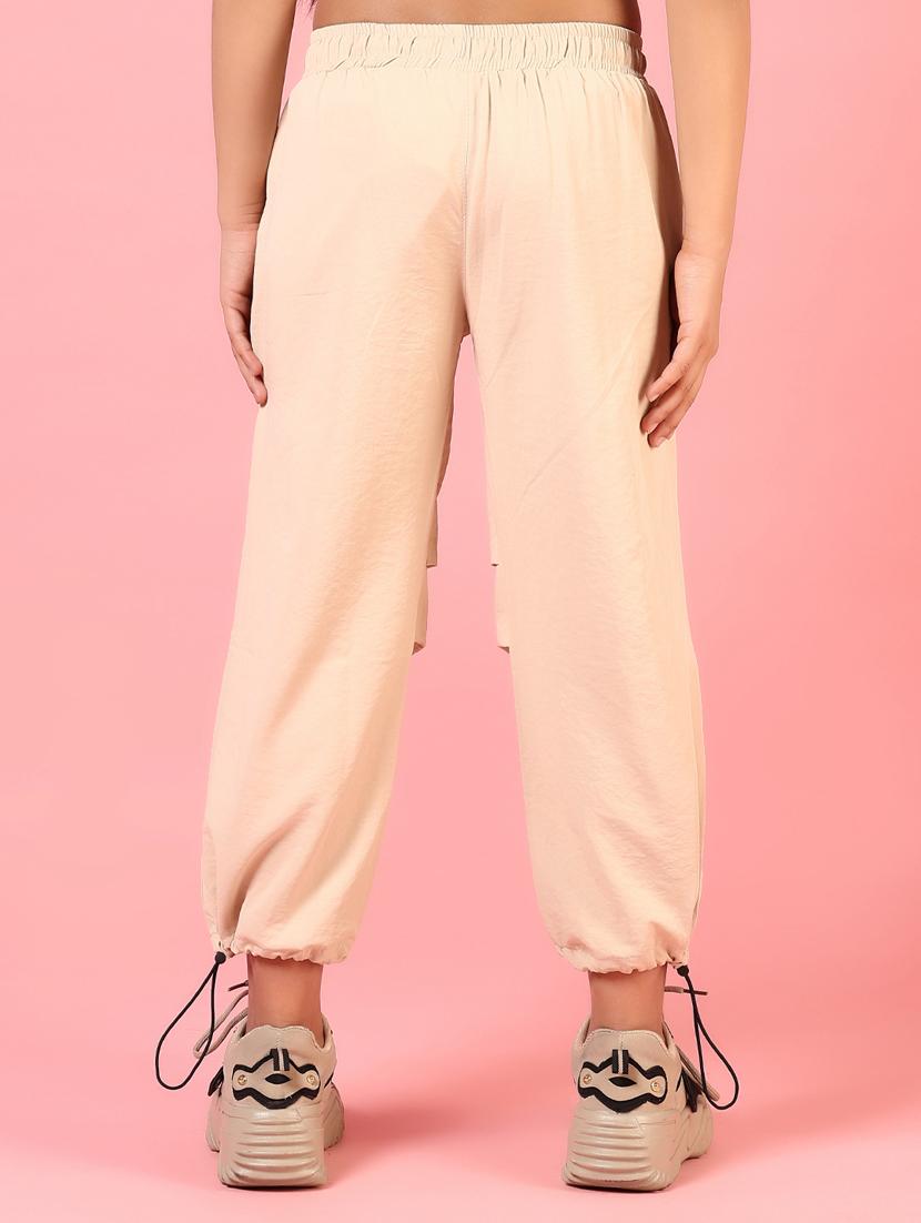girls solid mid rise relaxed fit jogger - 21611328 - Standard Image - 2