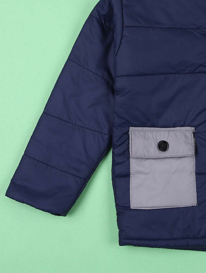 boys solid long sleeve quilted jacket - 21611476 -  Standard Image - 2