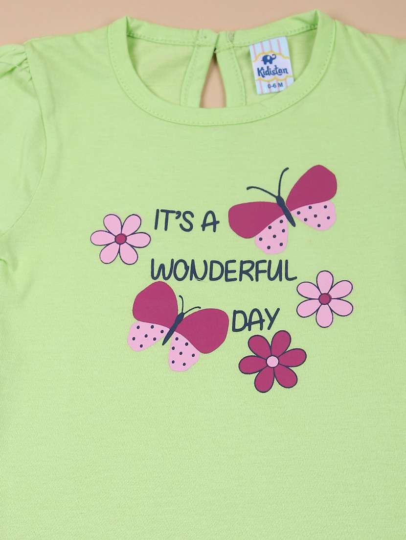 kids printed t-shirt and short set - 21611500 - Standard Image - 2
