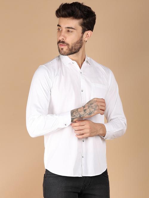 men solid long sleeve casual shirt - 21611594 - Standard Image - 0