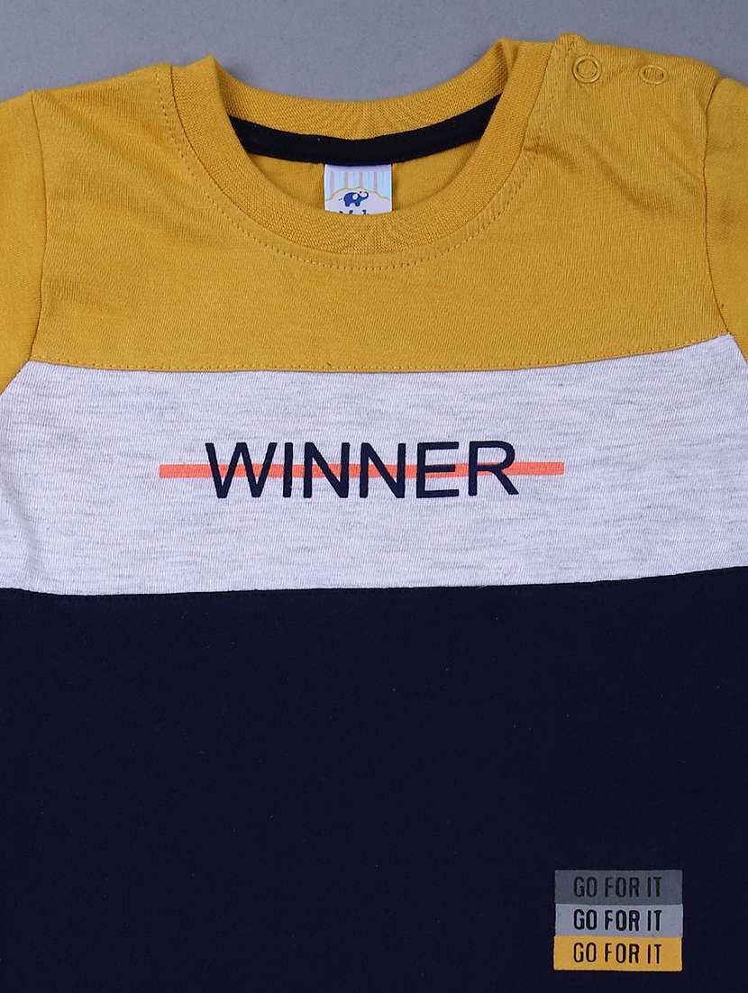 boys color block t-shirt & shorts set - 21611607 - Standard Image - 2