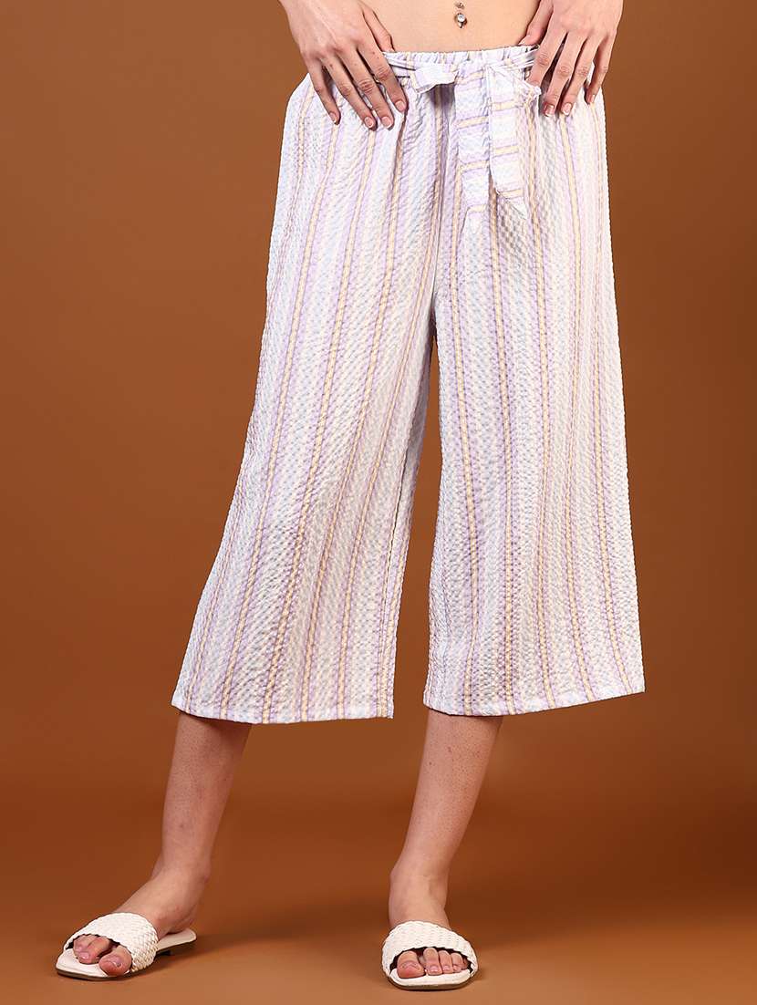 women printed mid rise culottes