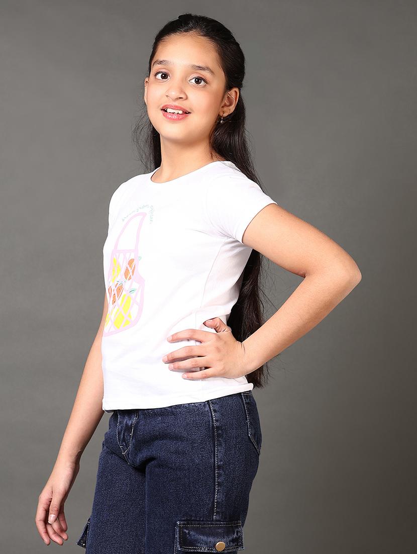 girls printed short sleeves tee - 21611790 - Standard Image - 2