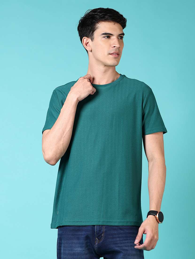 men solid short sleeve t-shirt