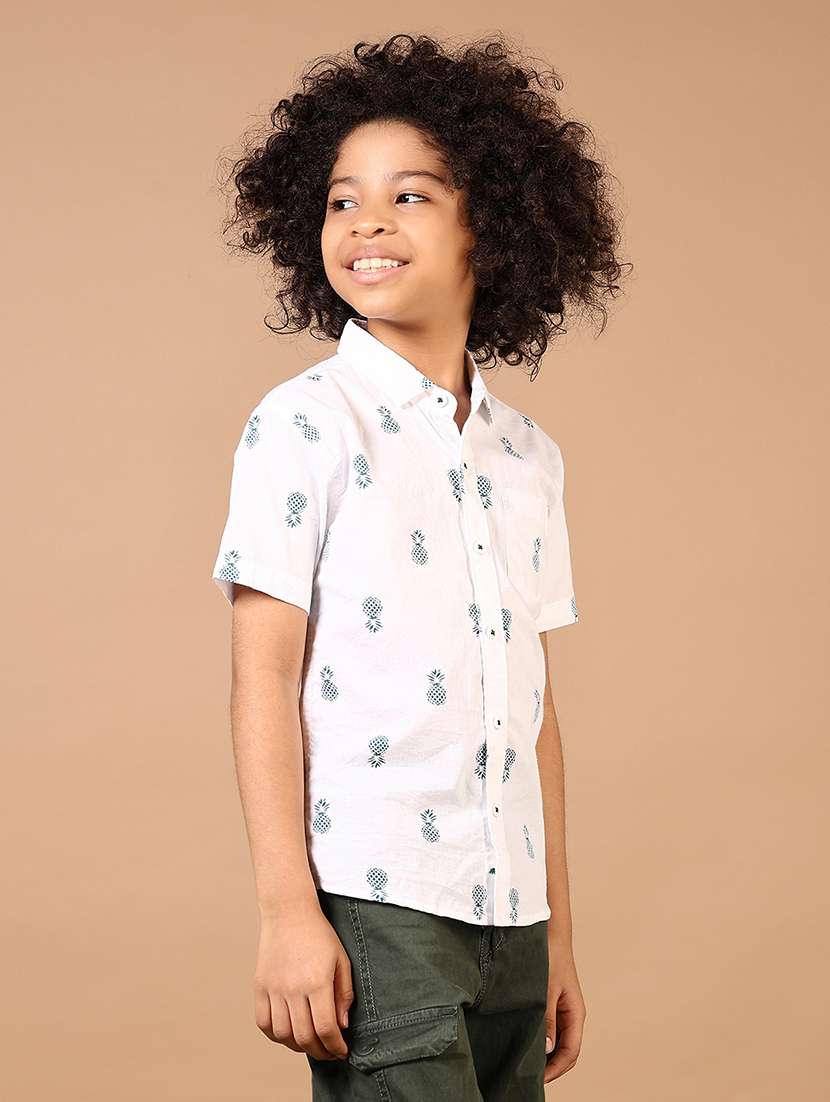 boys printed short sleeve casual shirt - 21612032 -  Standard Image - 2