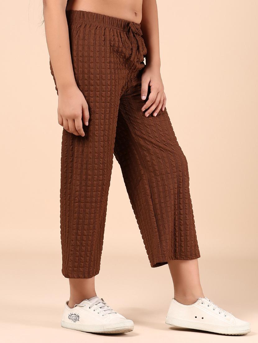 girls textured mid rise palazzo trouser - 21612034 - Standard Image - 2