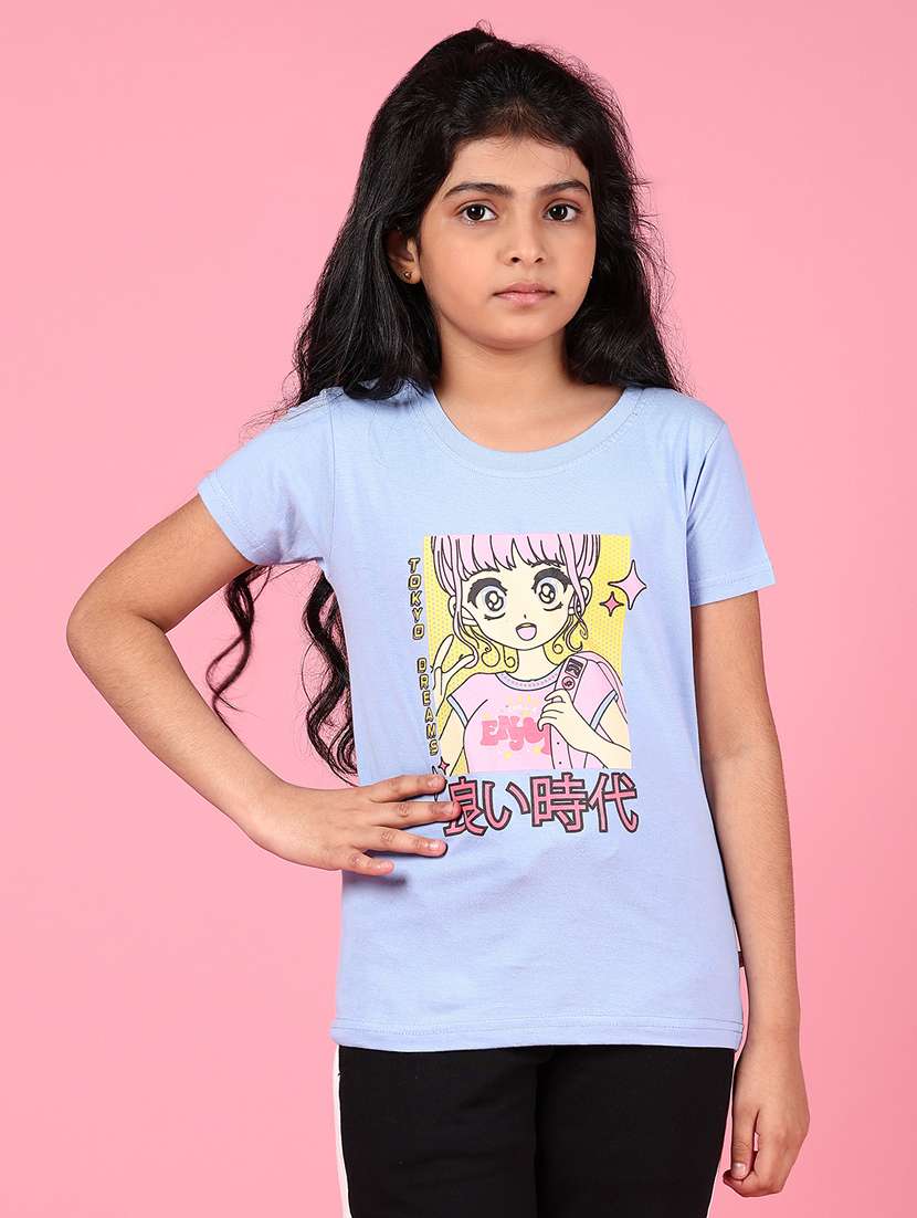girls printed short sleeves tee - 21612119 -  Standard Image - 2