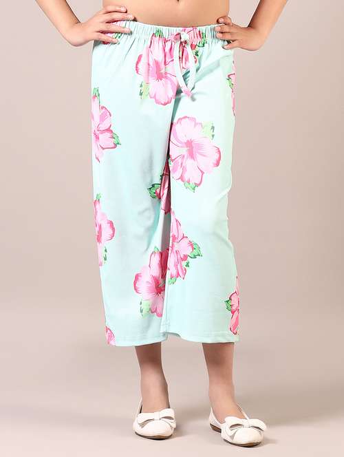 girls printed casual trouser