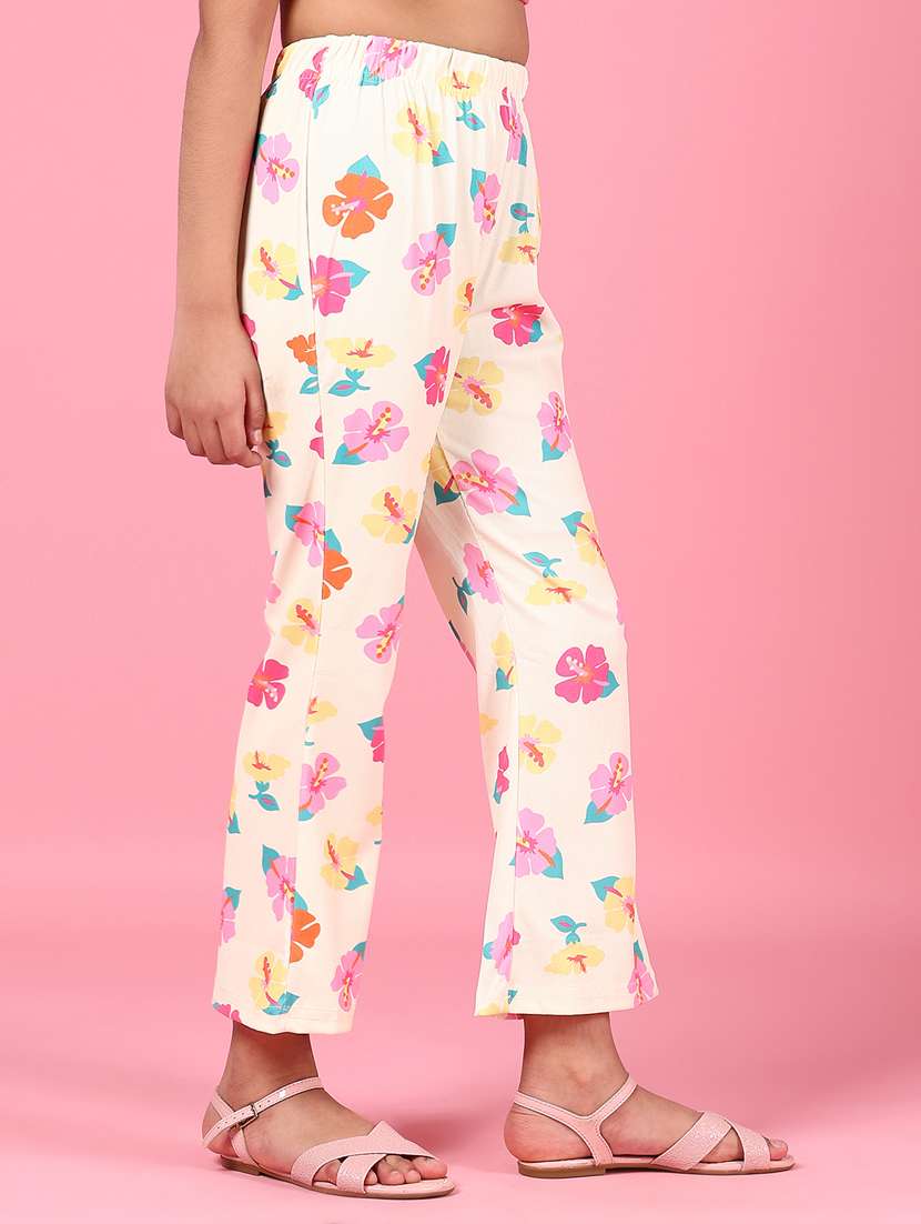 girls floral printed mid irse palazzo trouser - 21612121 -  Standard Image - 2