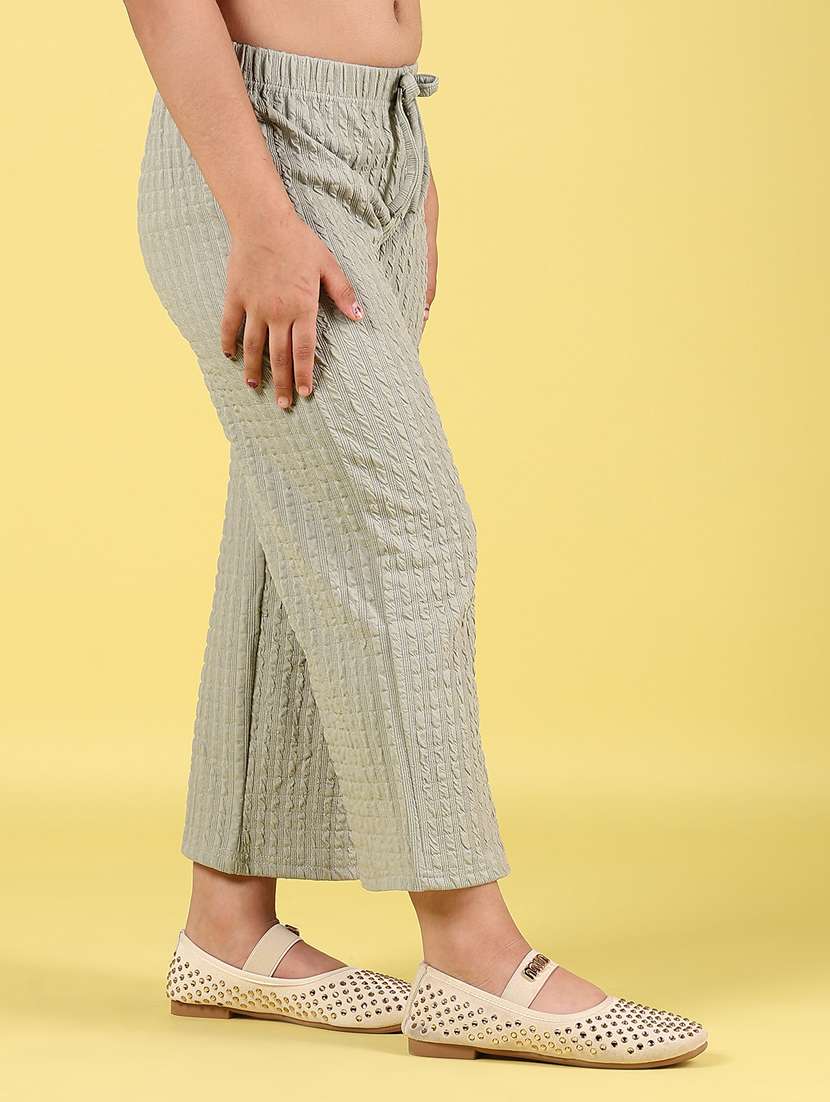 girls textured mid rise palazzo trouser - 21612123 -  Standard Image - 2