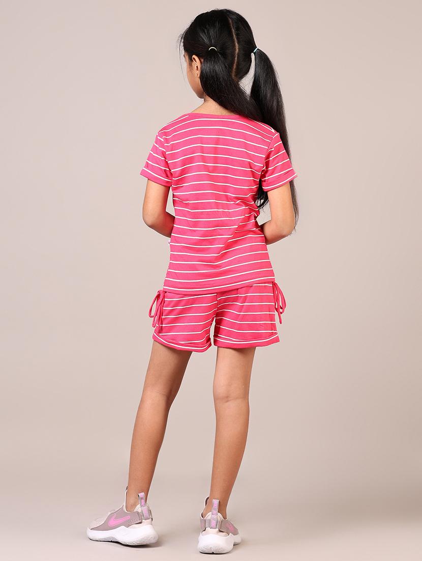 girls striped shorts twin sets - 21612132 - Standard Image - 2
