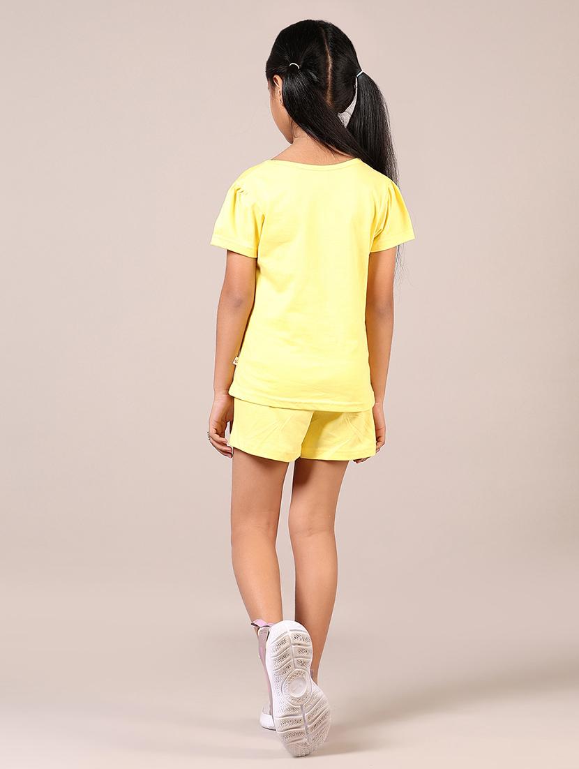 girls printed shorts twin sets - 21612134 - Standard Image - 2
