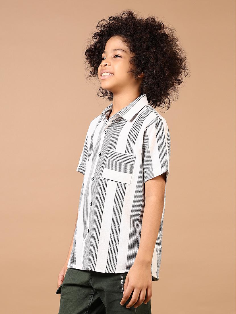 boys striped short sleeve casual shirt - 21612368 - Standard Image - 2
