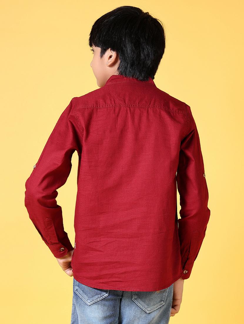 boys solid mandarin neck kurta - 21612416 - Standard Image - 2