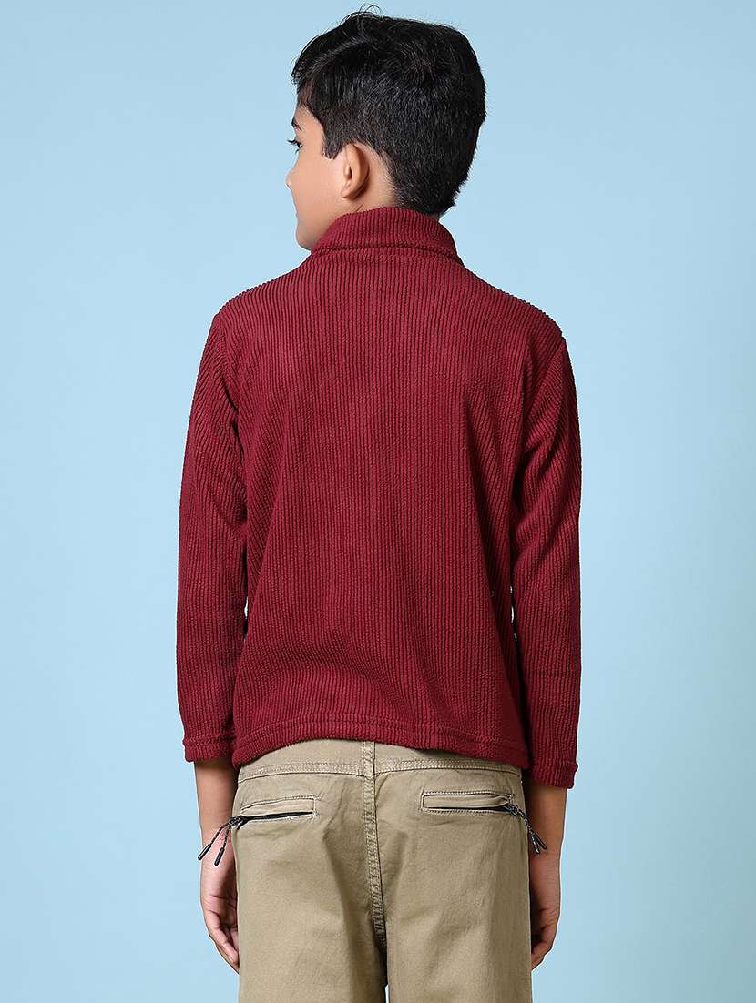boys solid long sleeve pullover sweater - 21612607 -  Standard Image - 2