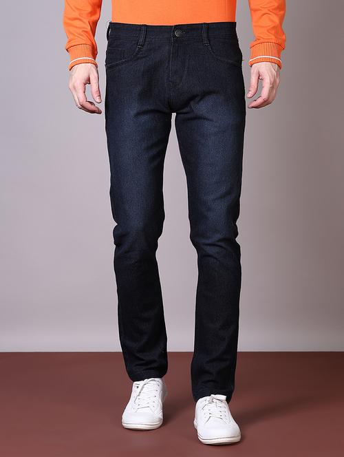 men mid rise plain slim fit jeans - 21612937 - Standard Image - 0