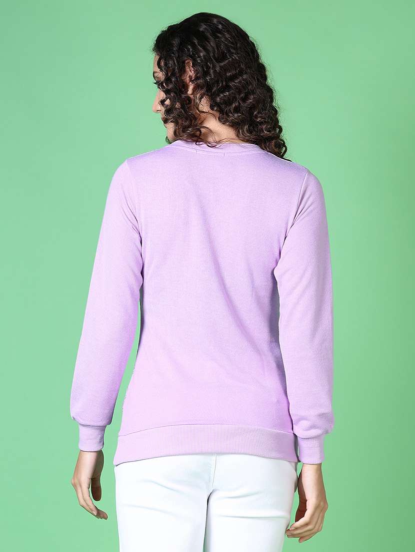 women printed long sleeves pullover - 21612941 -  Standard Image - 2