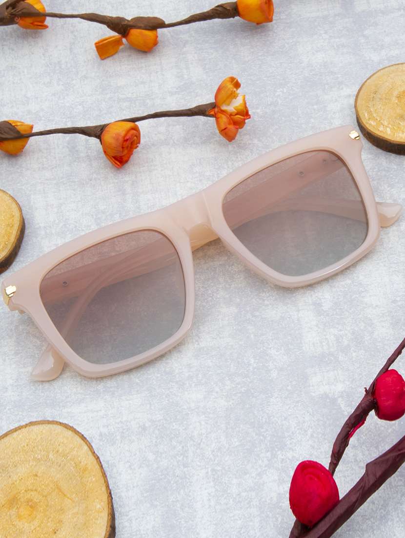 ted smith iconic square polarized brown graded sunglasses for mens womens