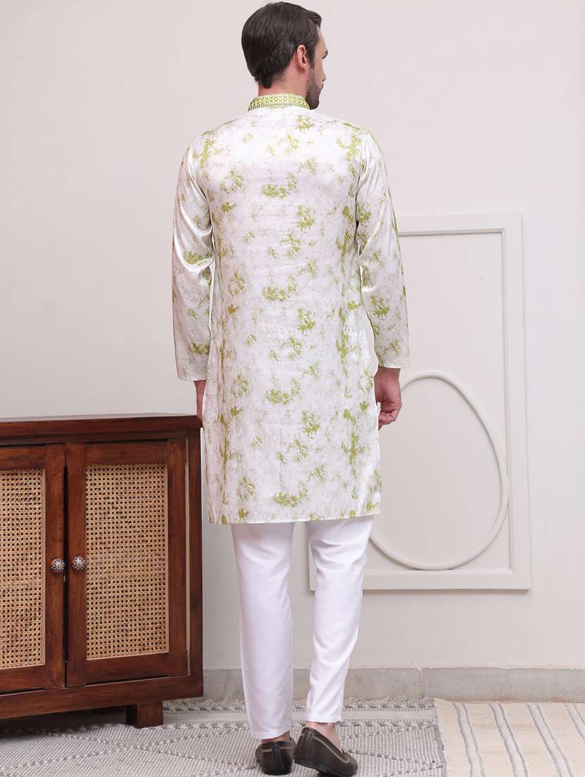 men embroidered long sleeves kurta pyjama set - 21613138 - Standard Image - 2