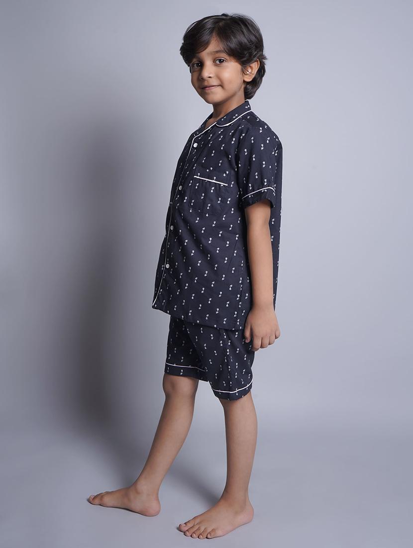 boys printed shorts nightwear set - 21613300 - Standard Image - 2