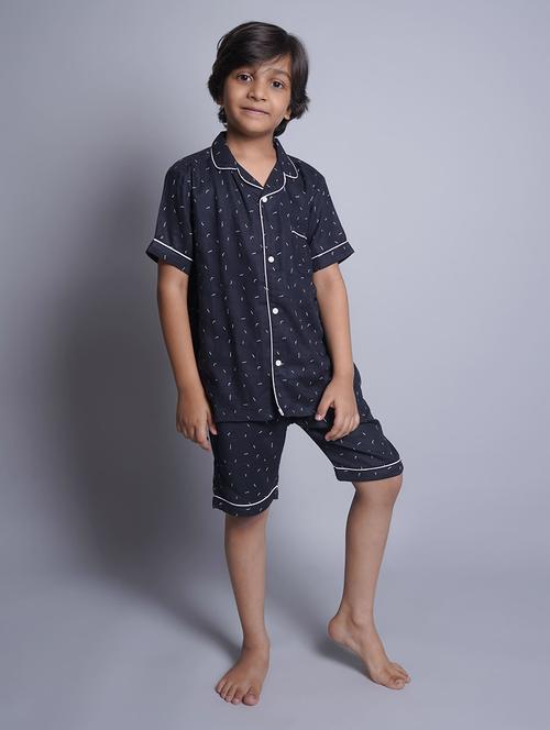 boys printed shorts nightwear set - 21613301 -  Standard Image - 0