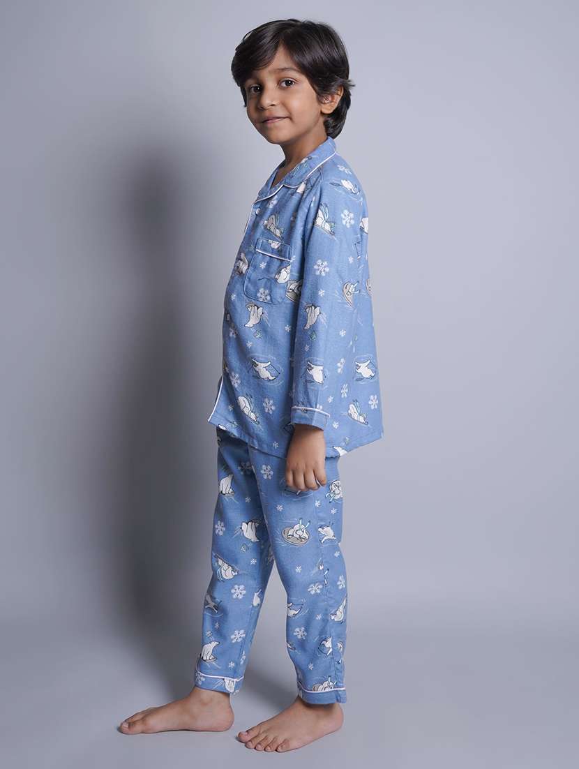 boys printed pyjama nightwear set - 21613302 -  Standard Image - 2
