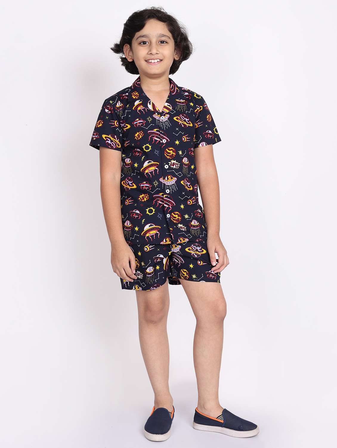 boys printed shorts co-ords set